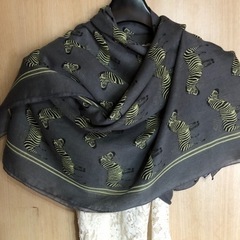 大判ストール　シマウマ柄　美品の画像