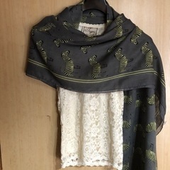 大判ストール　シマウマ柄　美品の画像