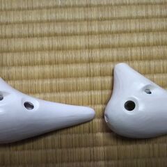 陶器のオカリナ 2個セットの画像