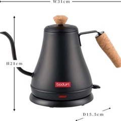 【新品・未使用】定価11,000円　ボダム　グースネック ウォーターケトル　電気ケトルの画像