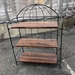 ★折り畳み式★オープンシェルフ アイアンシェルフ 飾り棚 アイア...