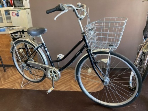 【LEDオートライト】6段変速　26インチ　ブラック