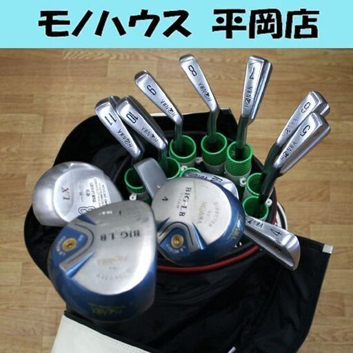 レフティ ゴルフクラブセット メンズ 1W/3W/4W 3I-11I/SW PT ヒロホンマ マルマン 14本セット キャディバッグ付き マンシングウェア 札幌市 清田区 平岡