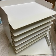 無印良品　書類整理　トレー　ポリプロピレン　横長