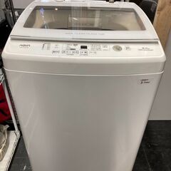 ☆中古【一般お客様も　会員価格￥14,400】AQUA　アクア　8.0kg洗濯機　家電　2020年製　AQW-GV80J(W)型　【BF055】