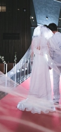 ウェディングドレスとベール