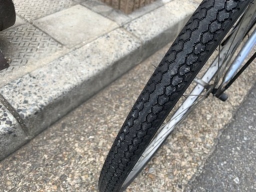 ??　ママチャリ　２６インチ　カギ　付き　青