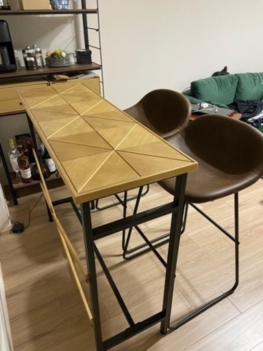 期間限定6月19日まで【最終値下げ】カウンターテーブル＆チェアセット　※単品相談可能