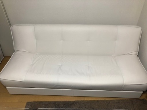 【美品】ニトリ　合皮ソファベッド(オース IV)