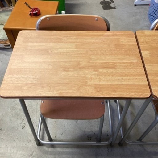 美品 学習机セット 学校机 + 学習椅子 2セット 166cm〜179cmの通販はau 