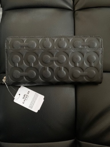 【新品未使用】COACH  コーチ　シグネチャー　黒　長財布