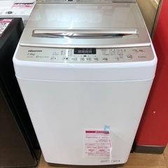 【店頭受け渡し】Hisense全自動洗濯機　2021年製　7.5kg   HW-DG75A  未使用品