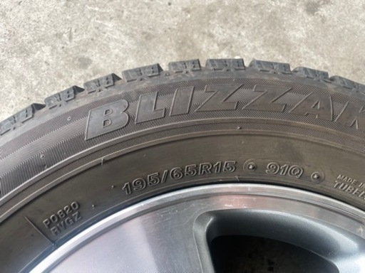 トヨタ　純正ホイール　タイヤ　セット　195/65R15 スタッドレスタイヤ　