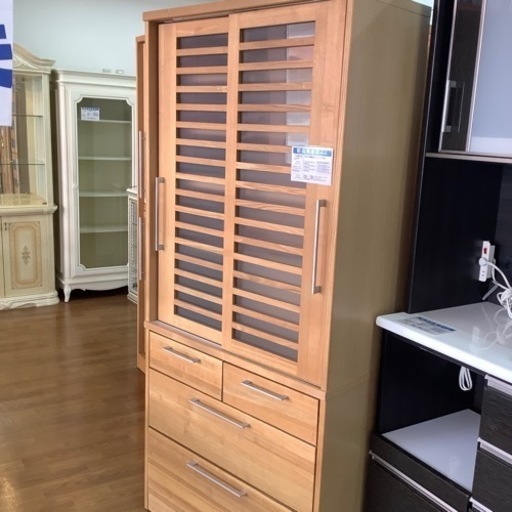 格子2枚扉食器棚【トレファク 川越店】