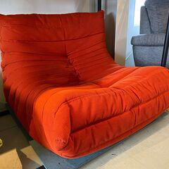 宇都宮でオシャレな家具を探すなら『オトワリバース！』ligne roset リーンロゼ トーゴ ソファ シングル 1Pソファ オレンジ 中古品