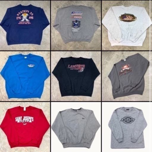 ◆古着まとめ売り・卸■デザインスウェット14枚セット★L・XL～ ◇古着まとめ売り・卸□デザインスウェット14枚セット☆L・XL～