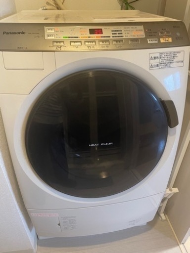 【 Panasonic 】パナソニック 洗濯機9.0kg/乾燥6.0kg ドラム洗濯機 エコナビ搭載 スピンダンシング パワフルコース NA-VX5100L