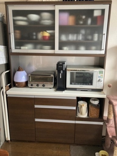 【値下げ30000円→15000円】パモウナ　食器棚　キッチンボード　140サイズ　6月末まで