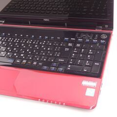 中古良品 新品爆速SSD 15.6型 赤色 ノートパソコン NEC PC-LS150NSR