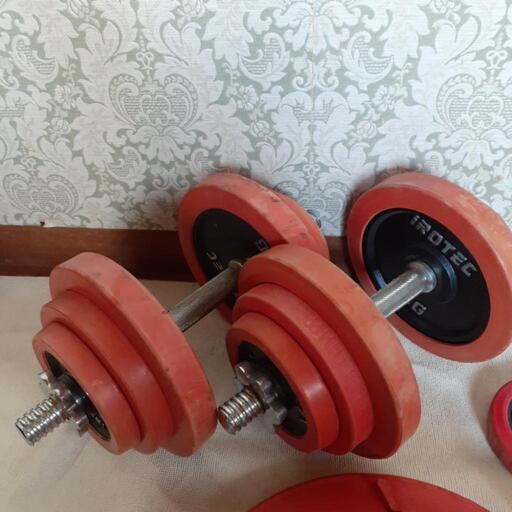 ラバー付きダンベルセット　計67.5kg