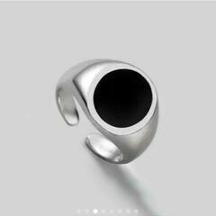 j→→→M17-22番  メンズ オープンリング ☆ オーバルリング テールリング 流行 アメリカ ヨーロッパ トレンド メッキ加工 シルバー ブラック の画像