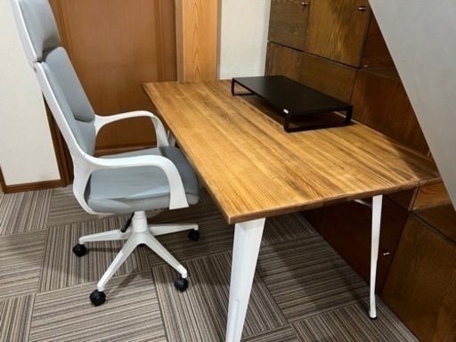 美品です♫お買い得お洒落なアイアン&天然木テーブルと椅子セット