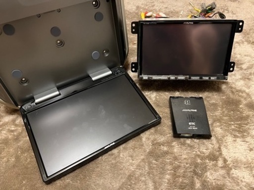 【アルパイン】VIE-X088ナビ、ETC、フリップダウンモニタ
