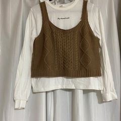 Honeys ニットキャミ＆シャツセット