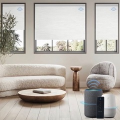 (新品) 電動ロールスクリーンAlexa/Google Home...