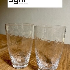 sghr スガハラガラス　グラス2個セット＋箸置き