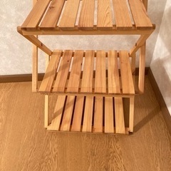 中古100円から！折り畳み三段棚　『断捨離③』受渡予定日6/11夕方の画像