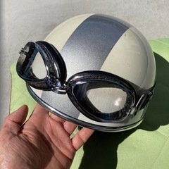 半ヘル　ヘルメット　ゴーグル付き