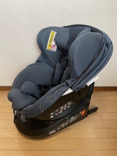【値下げ】最上級モデル 回転式 チャイルドシート エールベベ クルット4i ISOFIX AILEBEBE KURUTTO デニムブルー BF893 カーメイト ジュニアシート