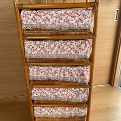 【取引中】籐家具　引き出し収納チェストの画像