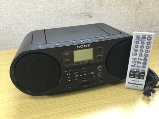 SONY CDラジオ 美品 動作確認済 多機能 ZS-RS80BT パーソナルオーディオシステム Bluetooth ワイドFM リモコン付