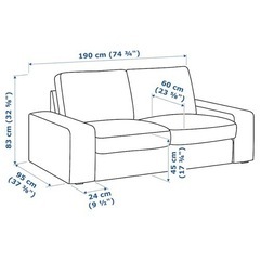 IKEAソファ　KIVIKシーヴィク　ヘッドレスト1つ付き
