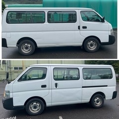 機関良好！動画あり！ガソリン日産キャラバン10人乗り!ナビ付き、リアエアコン付き！走行距離144000km！#ハイエース、送迎バスの画像