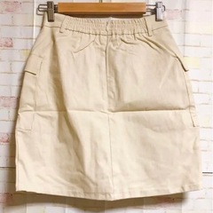 LIPSERVICE 台形スカート ベルト付 アイボリー クリームの画像