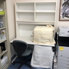 可動棚付き机と椅子セット