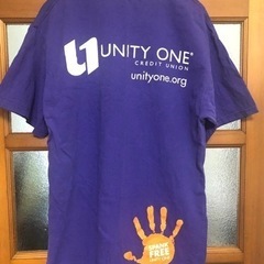 値下げ★ バッグプリントもお洒落な プリント Tシャツ パープル ★の画像
