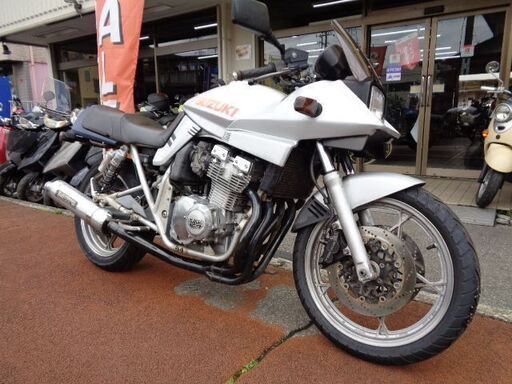 NO.4302　ＧＳＸ４００Ｓカタナ　水冷４サイクル１６バルブ４気筒４００ｃｃ　ヨシムラサイクロンマフラー　シルバー　 ☆彡