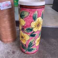 傘立て　No.2333　陶器　花柄　【リサイクルショップどりーむ...