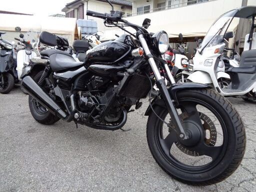 NO.4307　エリミネーター２５０Ｖ　水冷４サイクルＶツイン２５０ｃｃエンジン　サイドバック　バックレスト　リヤキャリア　ブラック　☆彡