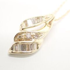 E588 ジュエリーマキ K18 ダイヤ 0.3ct ネックレス...