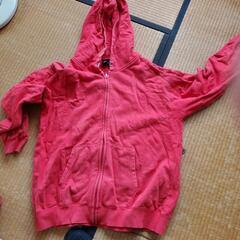 レッドパーカー　クロスステッチXXL