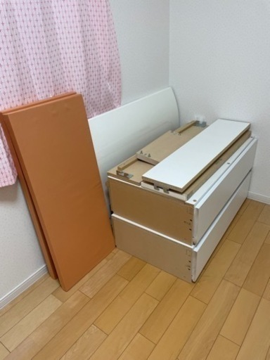 シングルベッド収納付　マット別途相談