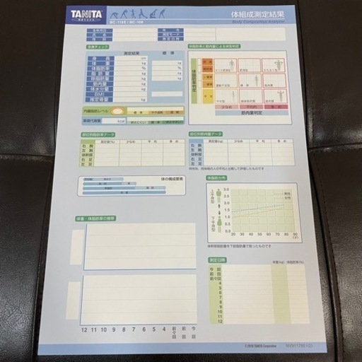 TANITA BC-118E / BC108 体組成測定用紙 860枚
