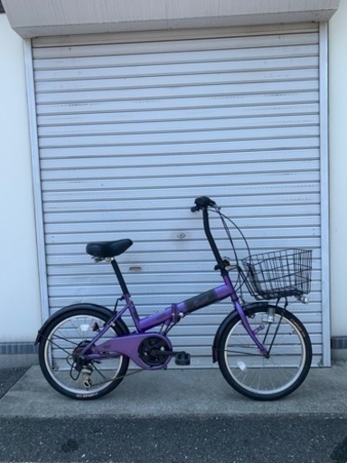 【商談中】前後タイヤ＆チューブ新品‼︎  20インチ　カゴ付き折りたたみ車　防犯登録料込‼︎