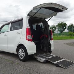 福祉車両　平成２１年式　ワゴンR　スローパー（電動固定式）リヤシ...