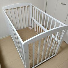 KATOJI　ベビーベッド　マットレス付　ご希望の方にはシーツ、...